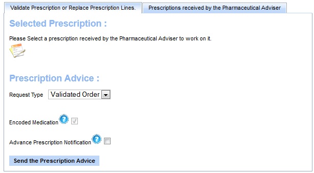 pharmaceutical adviser main page