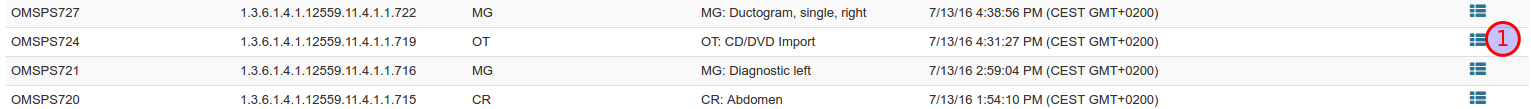 Select a scheduled procedure step