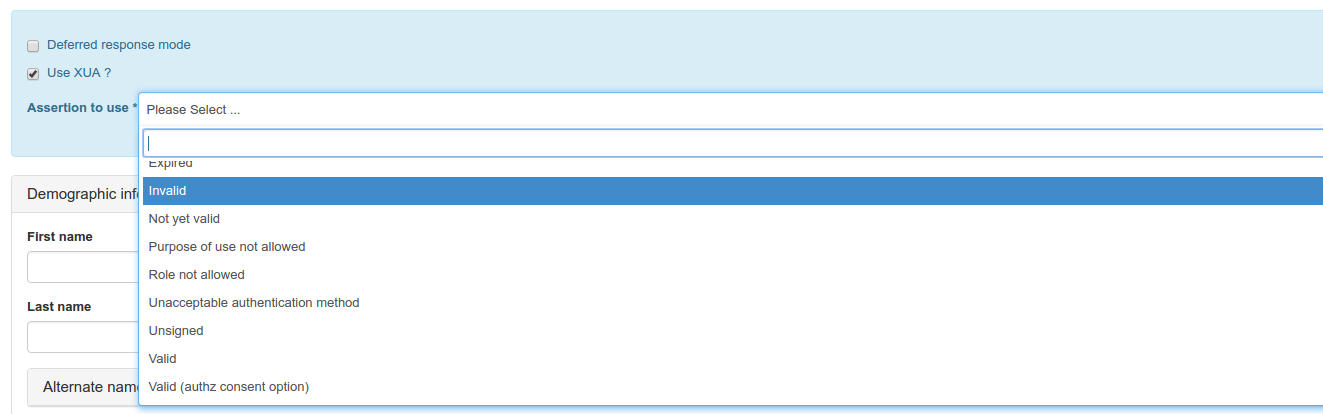 Configuration of the SAML Assertion